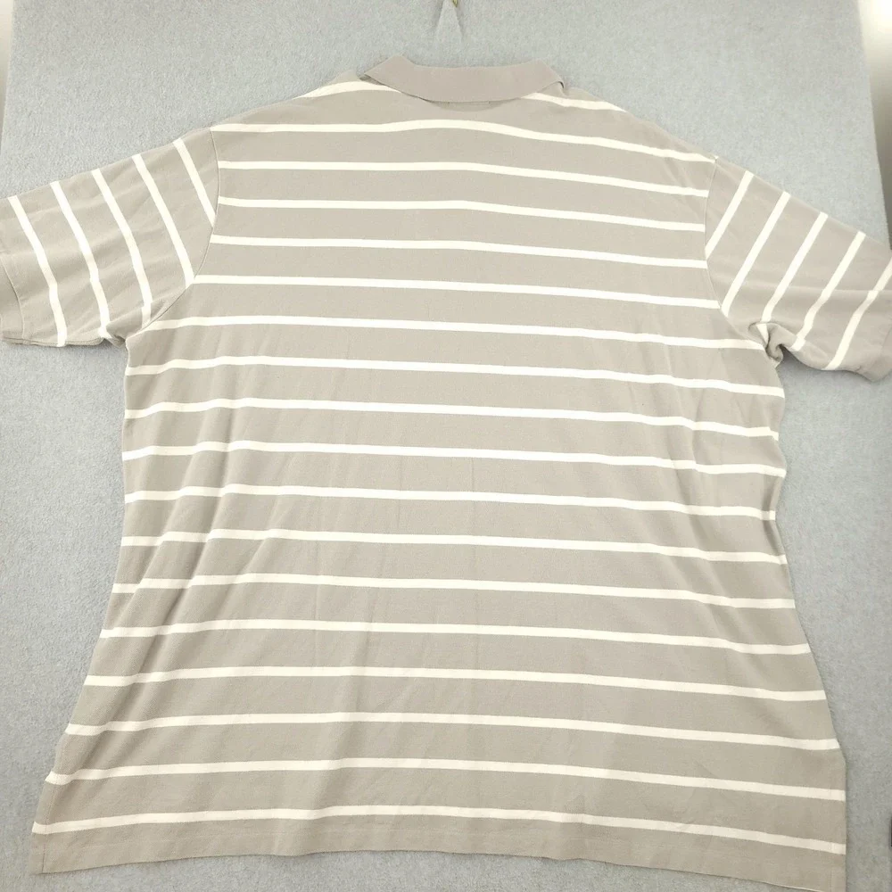 Polo Ralph Lauren Polo Shirt Mens 4XLT Tall Gray Stripe Cotton Pony Logo Top